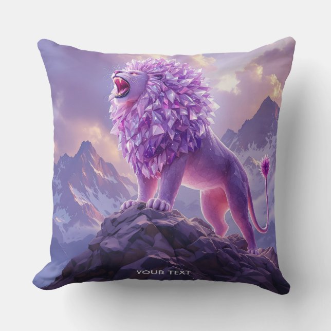 Almofada Fantasia Leão Roxo Ameixa Fofo (Frente)