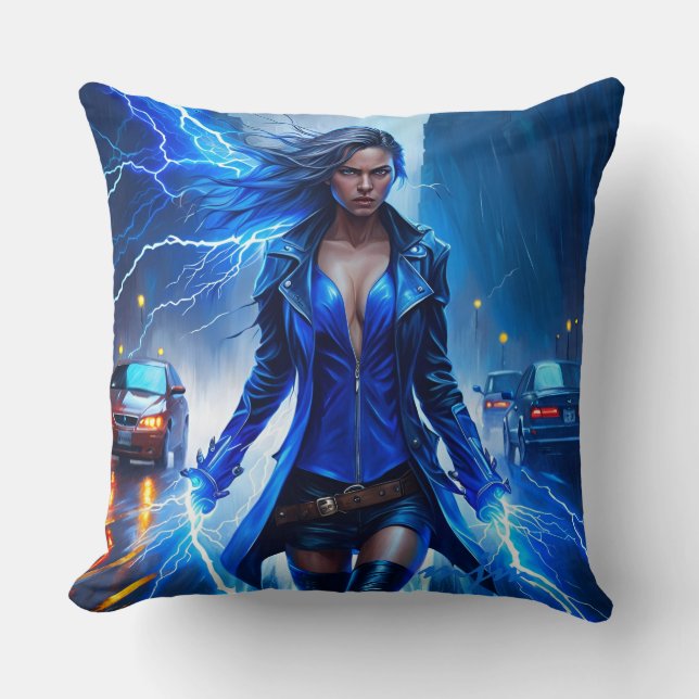 Almofada Fantasia Super Hero Girl Com Relâmpago (Frente)