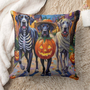 Almofada Fantasias de Halloween para Great Danes em Doces o