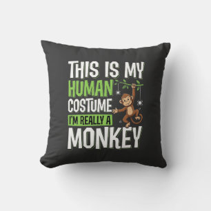 Almofada Fantasias de Macaco Engraçado Vetor de Halloween