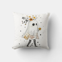 Fantasma Bonita com Girassóis no Dia das Bruxas