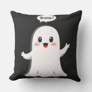 Almofada Fantasma de desenho animado fofo dizendo Boo