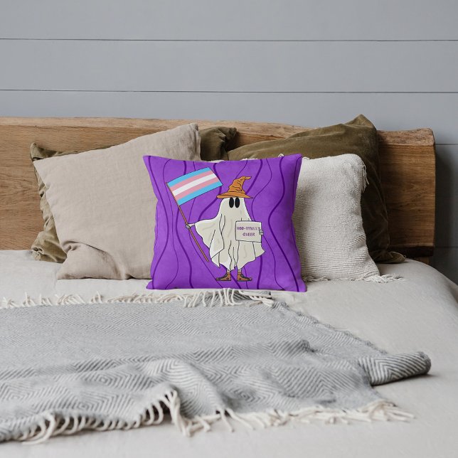 Almofada Fantasma De Halloween Com Sinalizador De Transgêne (Criador carregado)