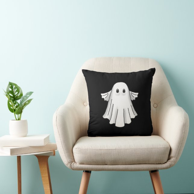Almofada Fantasma de Halloween Fofo e Assustador (Cadeira)