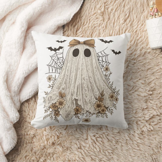 Almofada Fantasma de Renda Elegante com Laço | Fantasma Flo (Cobertor)