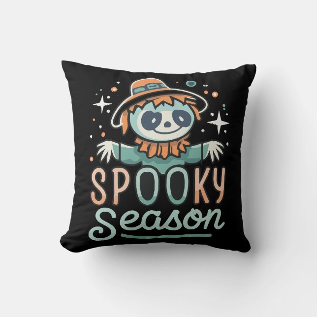 Almofada fantasma engraçado com chapéus, temporada assustad (Frente)