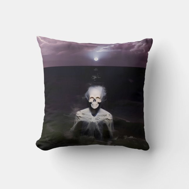 Almofada Fantasma no Mar - Pintura a Óleo (Frente)