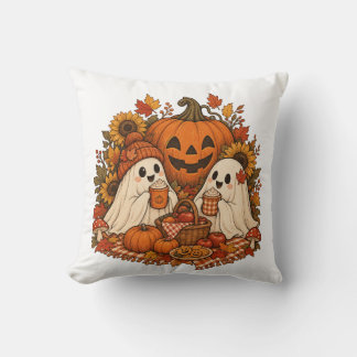 Almofada Fantasmas de Halloween Fofos Abóbora Piquenique As