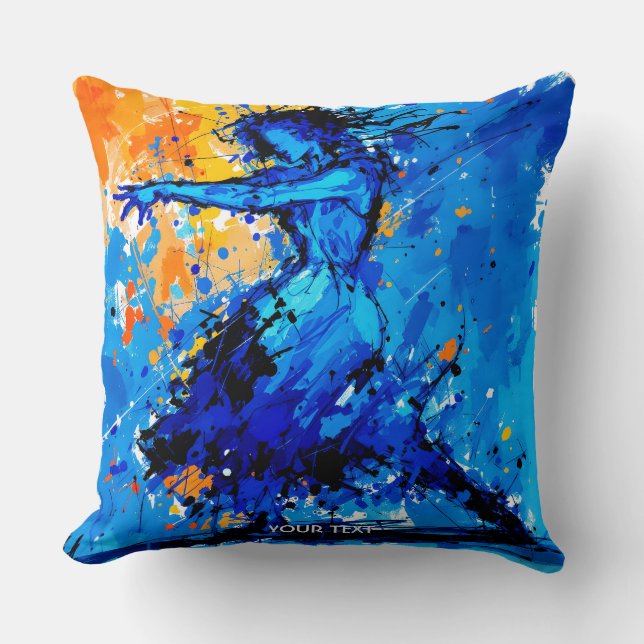 Almofada Fantasy Blue Orange Dancer (Frente)