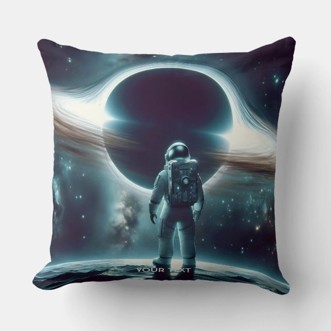 Almofada Fantasy - Buraco Negro Bonito Astronauta (Frente)