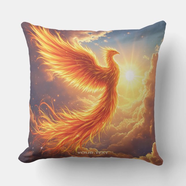 Almofada Fantasy Cuja Flaming Phoenix Sobe (Frente)