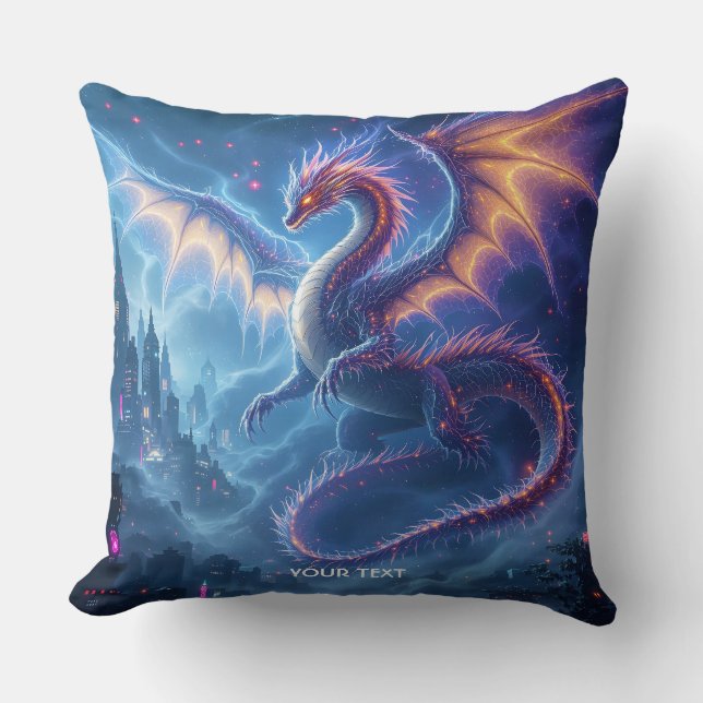 Almofada Fantasy Cute Blue Dragon City (Frente)