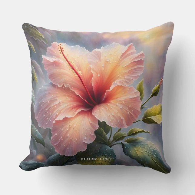Almofada Fantasy Cute Delicate Hibiscus Flower (Frente)