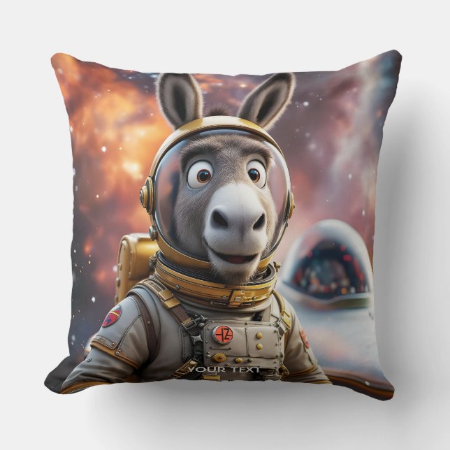 Almofada Fantasy Cute Donkey Astronauta Space (Frente)