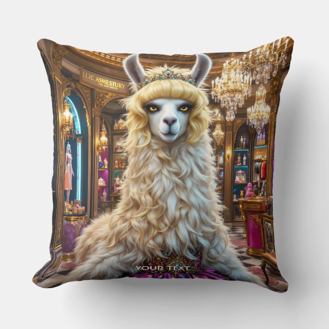 Almofada Fantasy Cute Drama Llama Queen (Frente)
