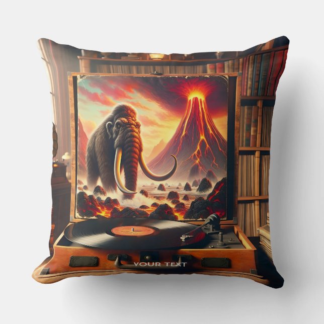 Almofada Fantasy Cute Mammoth Vinyl Player (Frente)