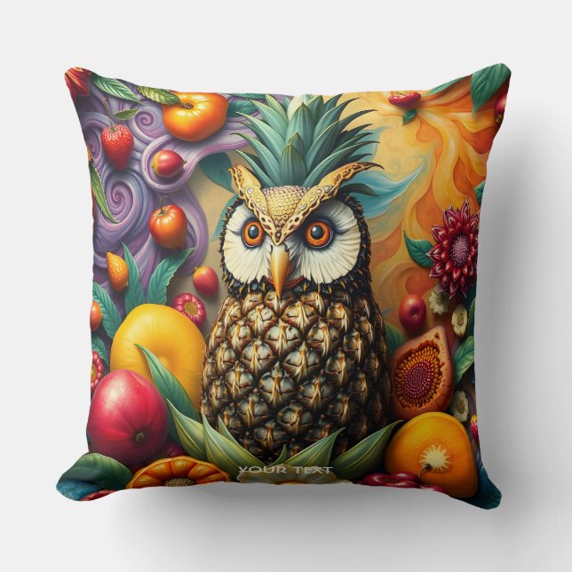 Almofada Fantasy Cute Serene Pineapple Owl (Frente)