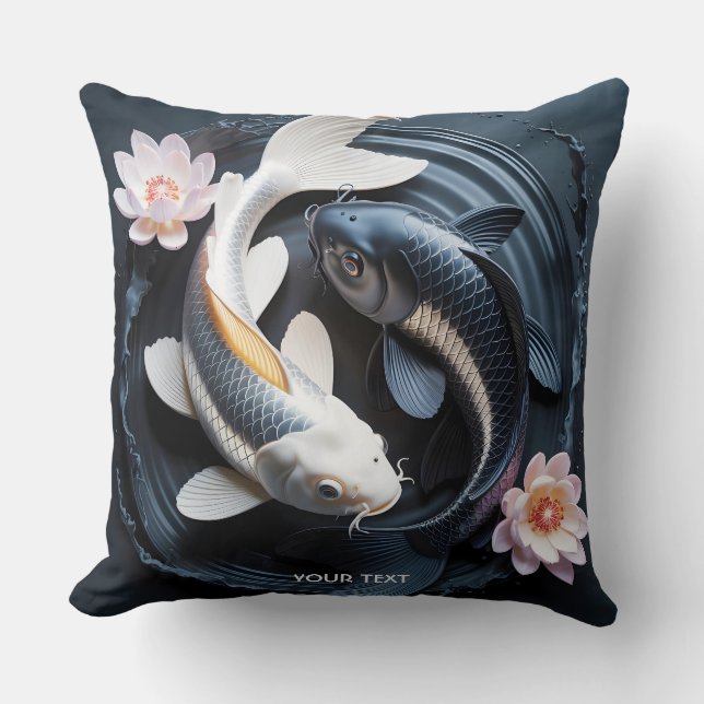 Almofada Fantasy Cute Two Koi Fish (Frente)