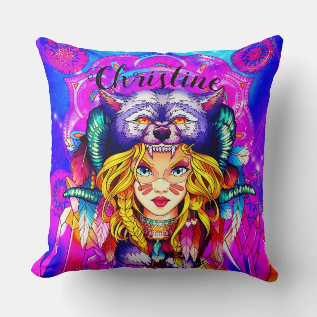 Almofada Fantasy Cute Warrior Girl (Frente)