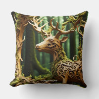 Fantasy Cute Wooden Carving Deer