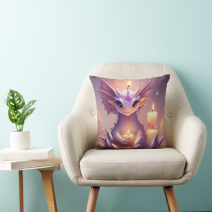 Almofada Fantasy Dragon com Velas de Aniversário