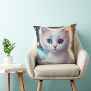 Almofada Fantasy Fluffy White Cat