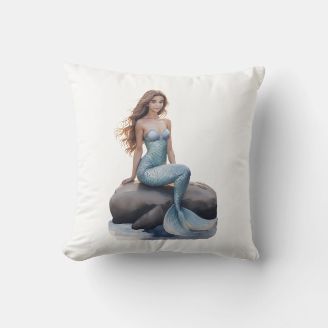 Almofada Fantasy Mermaid Travesseiro decorativo (Frente)