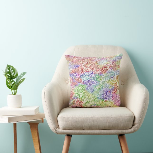 Almofada Fantasy Paisley Ornaments Seamless Pattern 7 (Cadeira)