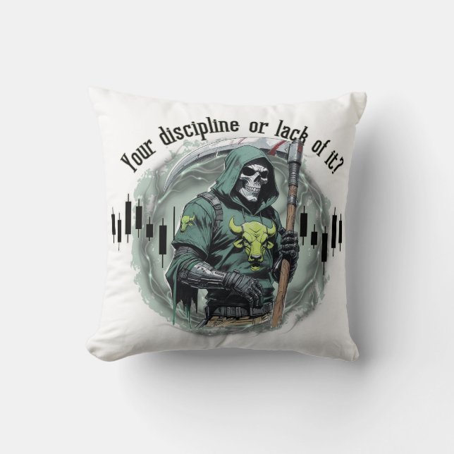 Almofada  Fantasy trade design | Grim Reaper |  motivation (Frente)