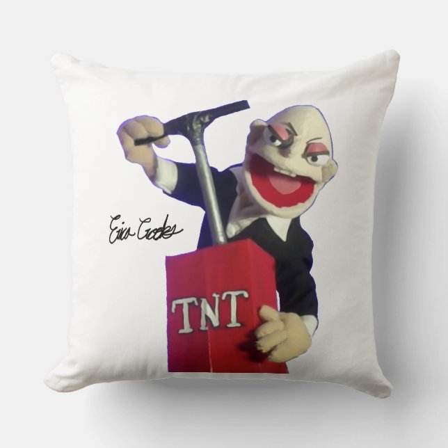 Almofada fantoche punk com êmbolo de TNT (Frente)