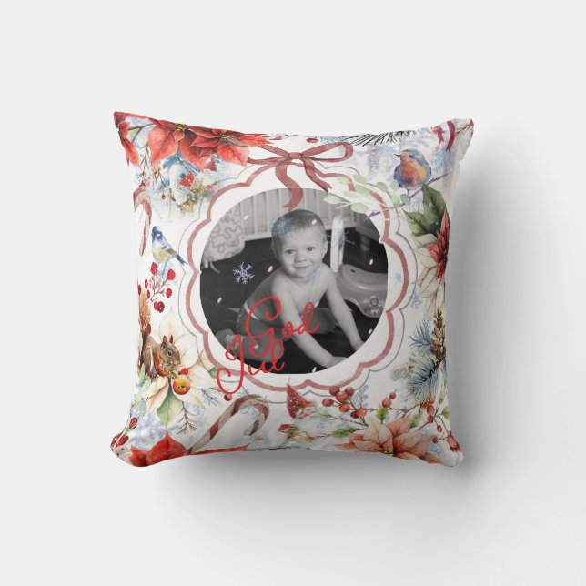 Almofada Färglös julfoto-dekorativ fyllning kudde (Frente)