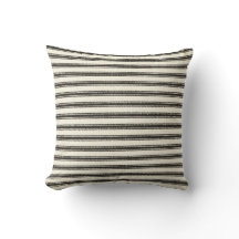Farmhouse Black Ticking Stripes Horizontais