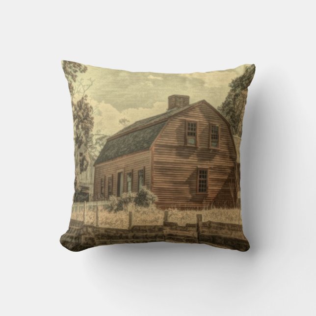 Almofada Farmhouse Chic Barn Russo do País Ocidental (Frente)
