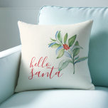 Almofada Farmhouse Holiday Travesseiros Watercolor Holly<br><div class="desc">Prepare-se para o Natal de 2025 com este travesseiro decorativo giro para a cadeira, apresentando um travesseiro de Natal holly e vermelho pintado à mão num fundo de marfim macio. Perfeito para o Natal em julho de decoração ou confortável vibrações de inverno, este travesseiro decorativo de Natal adiciona encanto festivo...</div>