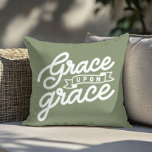 Farmhouse Olive Green Grace Travesseiro decorativo