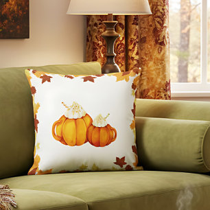 Almofada Farmhouse Pumpkin Mug Queda Acento