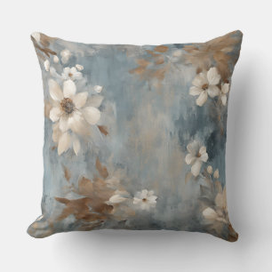 Almofada Farmhouse Russo Azul Castanho-Castanho Floral