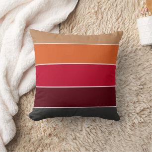 Almofada Farmhouse Rustic Farmhouse Orange Strike Patterno