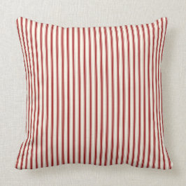 Almofada Farmhouse Rustic Vintage Red Ticking