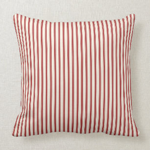Almofada Farmhouse Rustic Vintage Red Ticking