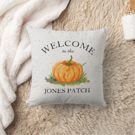 Almofada Farmhouse Welcome to Our Pumpkin Patch Signature