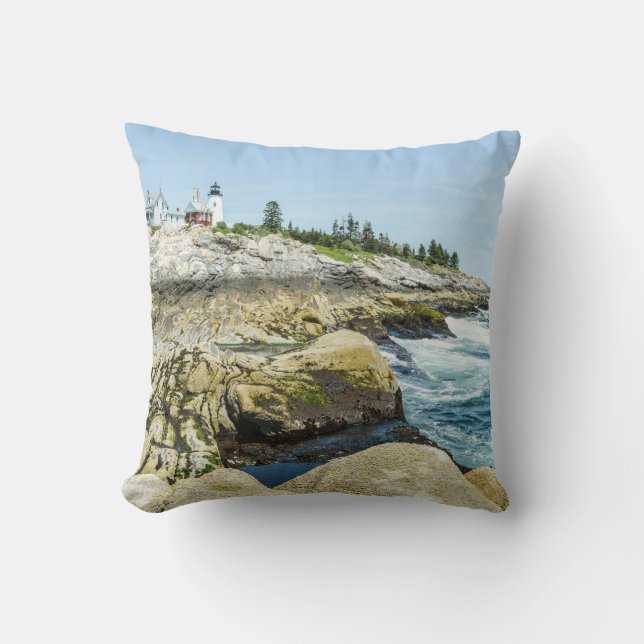Almofada Farol De Ponto Pemaquid Maine Cotton (Frente)