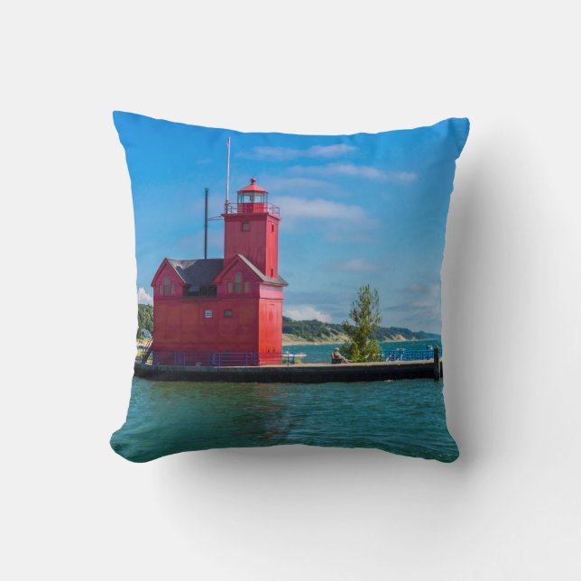 Almofada Farol Holland Harbor (Frente)