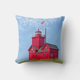 Almofada Farol Vermelho Grande Holandês Michigan