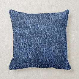 Almofada Faux Acid Wash Denim Blue Background