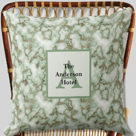 Almofada Faux Green Dourado Marble