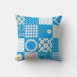Almofada Faux Patchwork, Stripes, Bolinhas, Daisy Chains