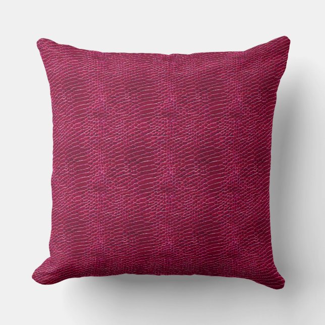 Almofada Faux Raspberry Leather (Frente)