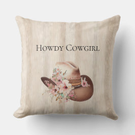 Almofada Faux Rustic Cream Wood Rosa Rosa Rosa Cowgirl