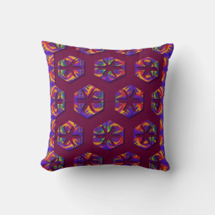 Almofada Favo de Mel Tribal Ardente